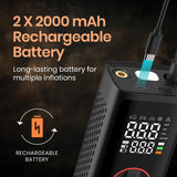 Portronics Vayu 7.0 Tyre Inflator, Full-Size Digital Display, 4000 mAh Battery