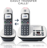 Motorola CD5013 Residential DECT 6.0 Cordless Digital Phone System with Answering Machine, Call Block, and Volume Boost 3 Handsets