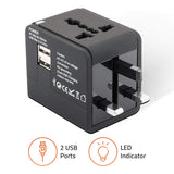Artis UV200 Universal Travel Adapter Converter Charger with 2.1A USB Port (Black) BROOT COMPUSOFT LLP JAIPUR 