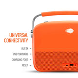 SAREGAMA Carvaan Premium Pop Portable Speaker Pre-loaded 5000 Evergreen Hindi Songs, 2.0Channel,  Candy Orange)