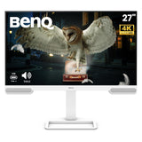 BenQ EW2790U 27” 4K UHD 3840x2160 Entertainment Monitor with 95% P3 AI Contrast 5Wx2 treVolo Speakers White