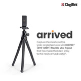 DIGITEK DTR-320 FT Flexible Gorillapod Tripod for All Cameras and Mobile Phones with 360° Ball Head and Phone Holder Max Load 3kgs Carry Bag Included Black