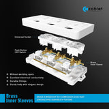 Cablet 3 Socket 3 Switch 4.5m Spike  3030-45