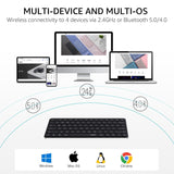 Rapoo E9050L Bluetooth Wireless Multi-Device Keyboard Grey