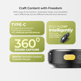 Digitek DWM-115 2-in-1 Wireless Microphone, 2.4GHz, Magnetic Clip, Noise Reduction Lavalier Mic