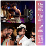 Zebronics GINOX Plus Party Trolley DJ Speaker,160W Wireless Mic,Black