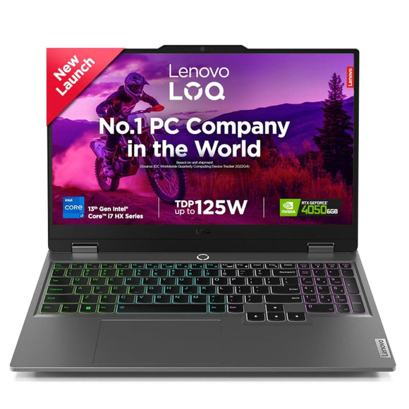 Lenovo LOQ  Gaming Laptop 83DV00MKIN 13th Gen Intel Core i7 Processor/24GB RAM/512GB SSD/Win11/Office Home & Student 2021/NVIDIA GeForce RTX 4050 6gb Graphic Card/Screen Inch 15.6 Inch/Luna Grey