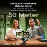 Digitek DWM-118 2-in-1 Wireless Microphone, 50m Range, Noise Reduction, 7Hr Battery, Plug & Play, C-to-C & C-to-LTC Converter