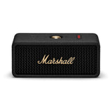 Marshall Emberton III Compact Portable Bluetooth Speaker with 32+ Hours of Playtime, 360° Sound, Dust & Waterproof (IP67) – Black & Brass.