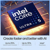 HP Laptop 15-fd1254TU Intel Core Ultra 5 processor/16GB Ram/512GB SSD/Win11/ MS Office Home 2024/Intel HD Graphic Card/Screen Inch 15.6/ Silver