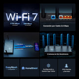 TP-Link BE6500 Archer BE400 Dual-Band Whole Home EasyMesh Wi-Fi 7 Router