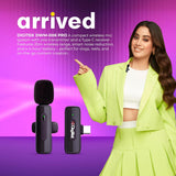Digitek DWM-006 PRO Wireless Microphone & Receiver with Type-C Connector, 2.4GHz Frequency, 4Hr Battery, 20m Range, For Android Phone