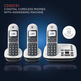 Motorola CD5013 Residential DECT 6.0 Cordless Digital Phone System with Answering Machine, Call Block, and Volume Boost 3 Handsets