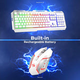 Zebronics Transformer Pro Gaming Wireless Keyboard and Mouse Combo  White