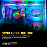 Ant Esports CPU Cooler Liquid ICE 360 ARGB White