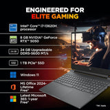 HP Victus Gaming Laptop fa2309TX 13 Gen Intel Core i7 Processor/24GB Ram/1TB SSD/Win11/MS Office Home 2024/‎NVIDIA GeForce RTX 5050 8 GB Graphic Card/Screen Inch 15.6 /Mica Silver
