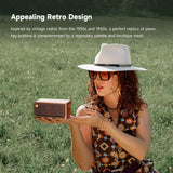 Edifier MP230 Tabletop Bluetooth Speaker, Retro Wooden Design, Dual 10W Stereo Speaker