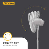 Atomberg  Efficio+ 400mm Pedestal Swing Fan High Speed BLDC Motor with Remote Control White