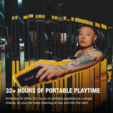 Marshall Emberton III Compact Portable Bluetooth Speaker with 32+ Hours of Playtime, 360° Sound, Dust & Waterproof (IP67) – Black & Brass.