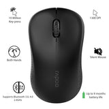 Rapoo M160 Wireless Power Saving Mouse with Bluetooth, 1300 DPI Optical Tracking for PC/- Black