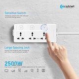 Cablet 3 Socket 3 Switch 4.5m Spike  3030-45