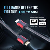 Nextech High-Speed Gold Plated HDMI Male to Male Cable with Ethernet - Supports 3D, Audio Return, 4K at 60Hz, Latest Version 2.0 (33 Feet/10 Meters) NC95 Spruce Grey