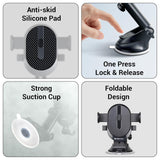 Zebronics CMH100 Car Mobile Holder for Windshield, Dashboard and Other Suitable Surfaces