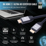 Nextech NC105 8K HDMI 2.1 Ultra HD Active Opticlal Fibre Cable with 8K@60Hz, 4K@120Hz, High Speed 48Gbps, eARC, 3D connectitiy, Compatible with All HDMI Devices, TV Set-top Box, Gaming Console 10 Meters