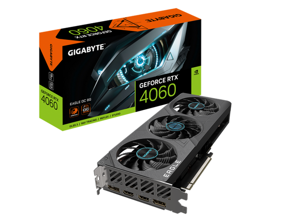 GIGABYTE GRAPHIC CARD RTX 4060 EAGLE 8GB GDDR6 (TRIPLE FAN) 128BIT PCIE 4.0 DP | HDMI  GF RTX 4060 EAGLE OC 8G