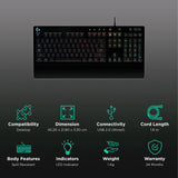 Logitech G213 PRODIGY RGB Gaming Keyboard Black