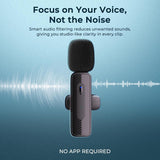 Digitek DWM-009 PRO 2.4G 1 Receiver with Lightning Connector & Dual Respondent 2 Microphone