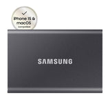 Samsung T7 1TB Up to 1,050MB/s USB 3.2 Gen 2 10Gbps, Type-C External Solid State Drive (Portable SSD) Grey