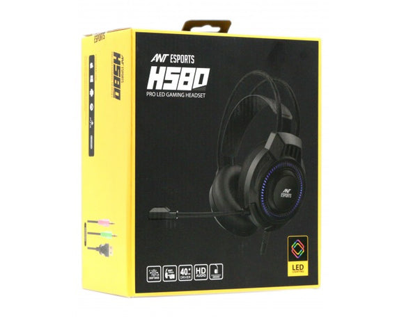Ant Esports H580 LED Gaming Headset for PC PS5 PS4 Xbox One, Nintendo Switch, Computer and Mobile – Black BROOT COMPUSOFT LLP JAIPUR 