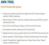 Ahuja AWM-700UL PA Wireless Microphone