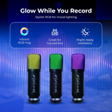 Digitek DM 401 RGB USB Condenser Microphone Kit with BoomArm Pop Filter Shock Mount Mic Cover Desktop Mount