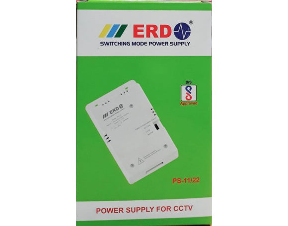 ERD CCTV POWER SUPPLY 8CH FIBER PS22|PS041 (SINGLE OUTPUT) 12V/8A