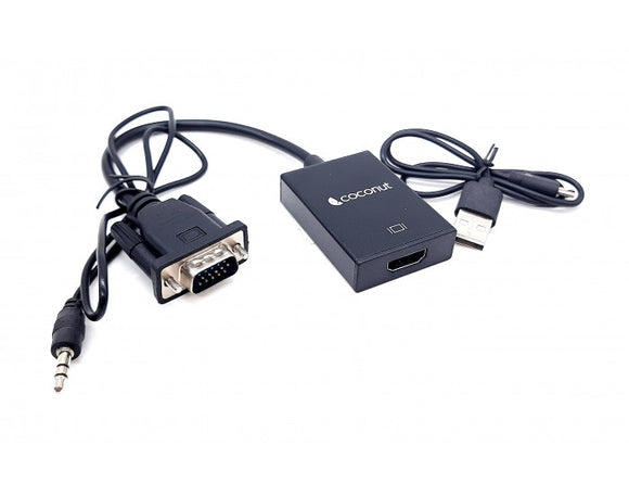 Coconut Vga To Hdmi CONVERTER WITH AUDIO (WITH USB CABLE) BROOT COMPUSOFT LLP JAIPUR 
