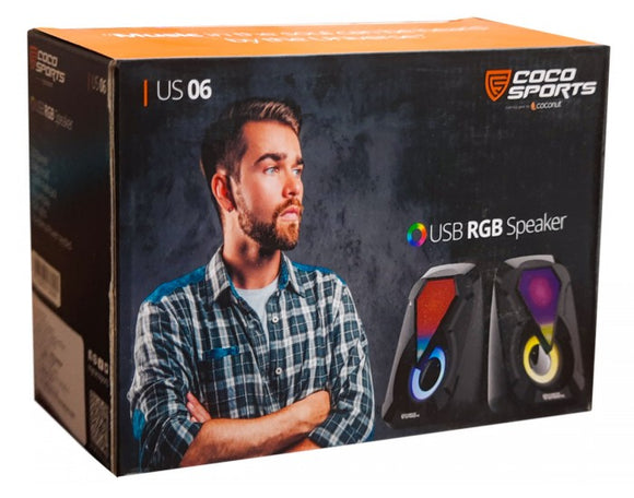 Coco Sports Aux Speaker 2.0 RGB (USB POWERED) US06