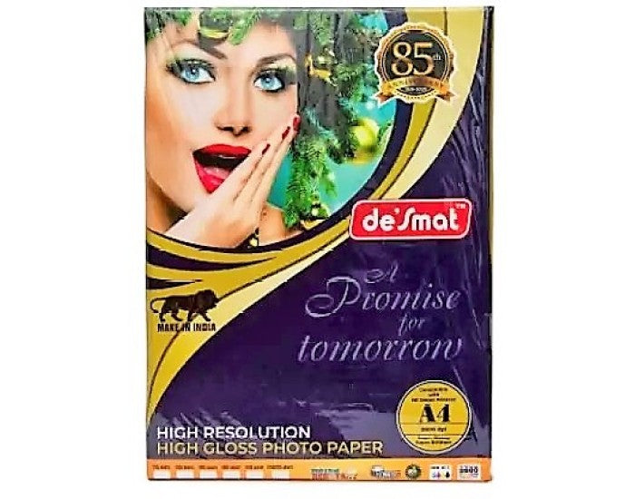 Desmat Inkjet Photo Paper 150 GSM A4 (50 SHEETS) GLOSSY PAPER A4PG 150 ...