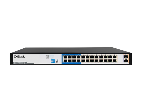 DLINK POE SWITCH 24 PORT GIGA (24GIGA + 2SFP) DGSF1026PE | 250W DGS F1026P E