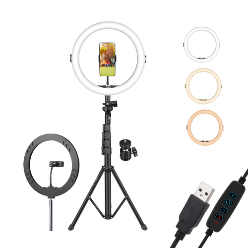 Digitek DRL-14C Professional 31cm Dual Temperature LED Ring Light with Tripod Stand for YouTube, Photo-Shoot, Video Shoot, Live Stream, Makeup, Vlogging & More