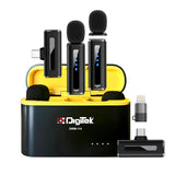 Digitek DWM-114 2-in-1 Wireless Microphone, 2.4GHz, 6.6Hr Battery, Noise Reduction, 40m Range, 360° Sound Capture   BROOT COMPUSOFT LLP   