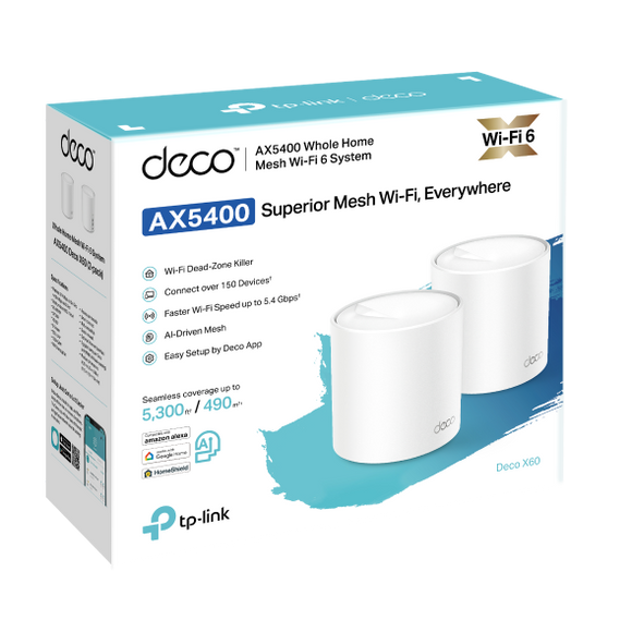 Tp Link Deco X60 (Pack 2 ) AX5400 Dual Band Mesh Router BROOT COMPUSOFT LLP JAIPUR 