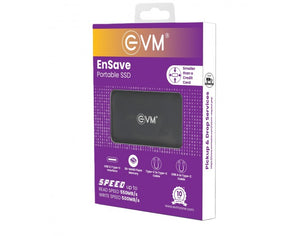 EVM EXTERNAL SSD 256GB EnSave 550 Mb/s Read & 500 Mb/s  EPSSD/256GB