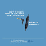 Fingers Wired  Earphone SoundBoomerang Imperial Blue + Silver   