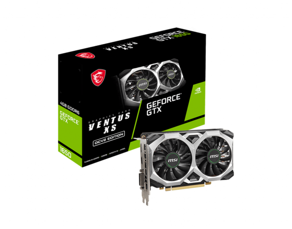 MSI GRAPHIC CARD GTX 1650 4GB GDDR6 D6 OCV1|OCV2(VENTUS XS)