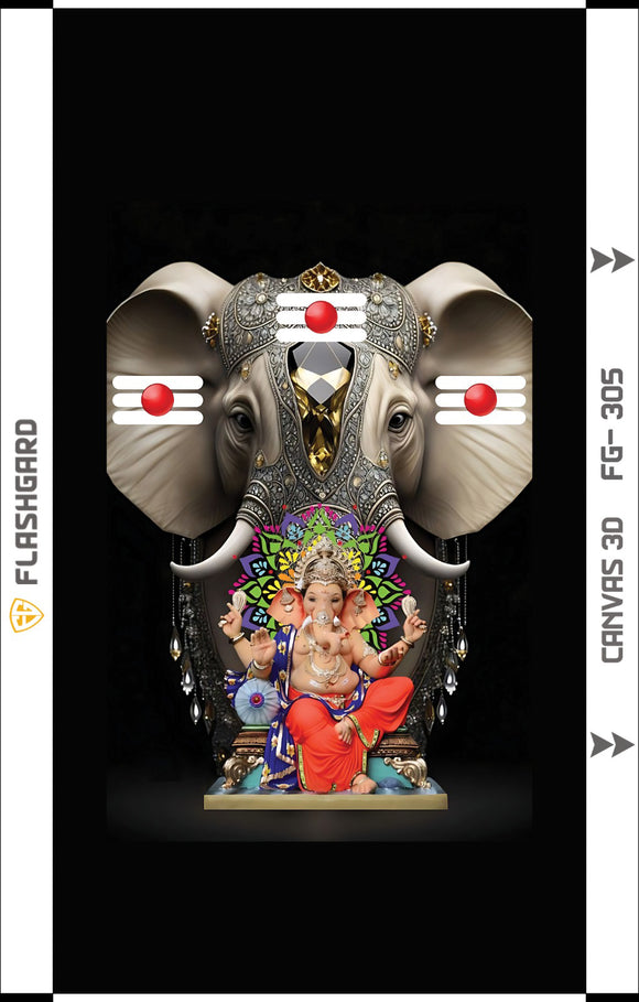 Flashgard 3D Sheet for Mobile Back  Lord Ganesh FG-305