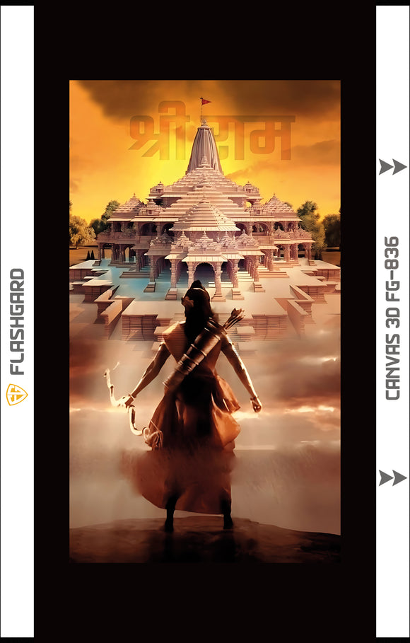 Flashgard 3D Sheet for Mobile Back Shree Ram Ayodhya FG-836