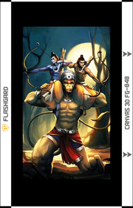 Flashgard 3D Sheet for Mobile Back Ram Lakshman Hanuman FG-848