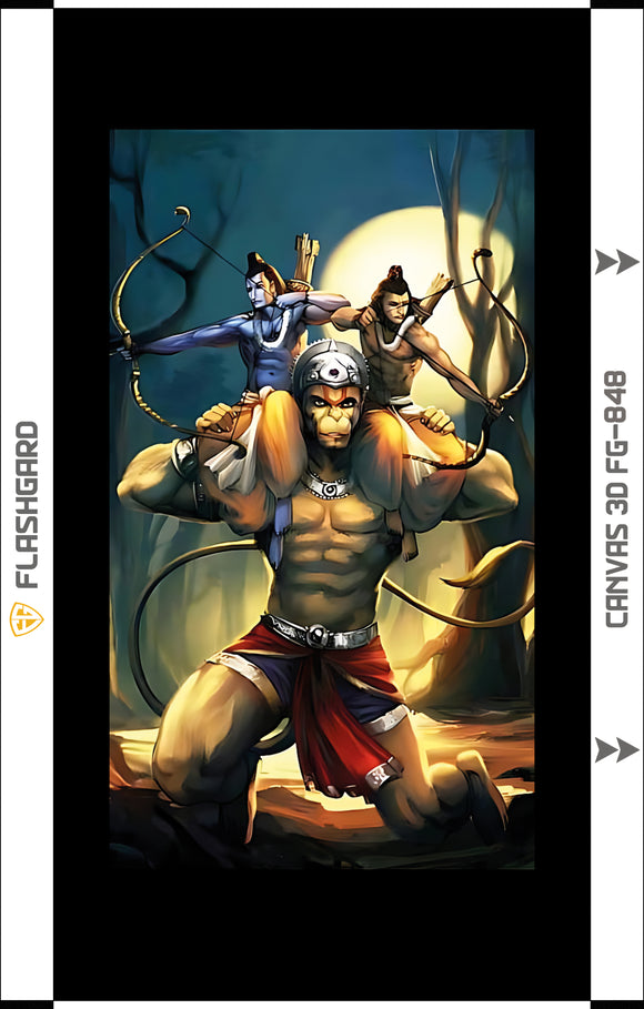 Flashgard 3D Sheet for Mobile Back Ram Lakshman Hanuman FG-848